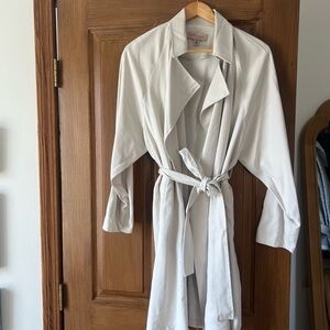 Light Cream Trench Coat with Belt